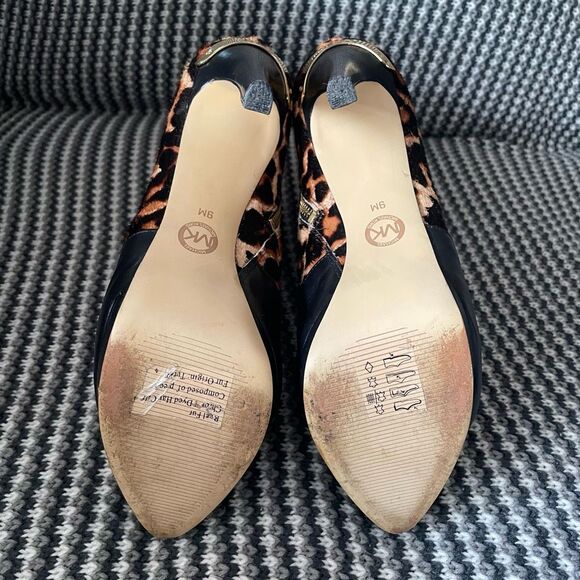 Michael Kors Haya Bootie leopard print calf hair stiletto women’s shoe size 9 - Picture 14 of 15